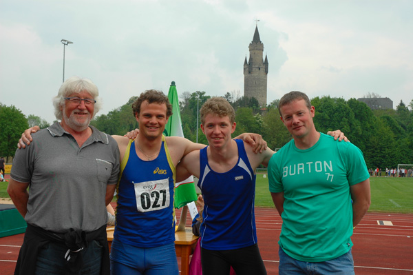 Das Foto zeigt von Links Willy Imhof, Maximilian Dillemuth, Lars Binder und Martin Imhof<br />