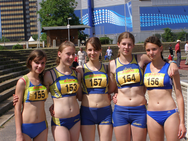 Die siegreiche Mannschaft der Schülerinnen A.
